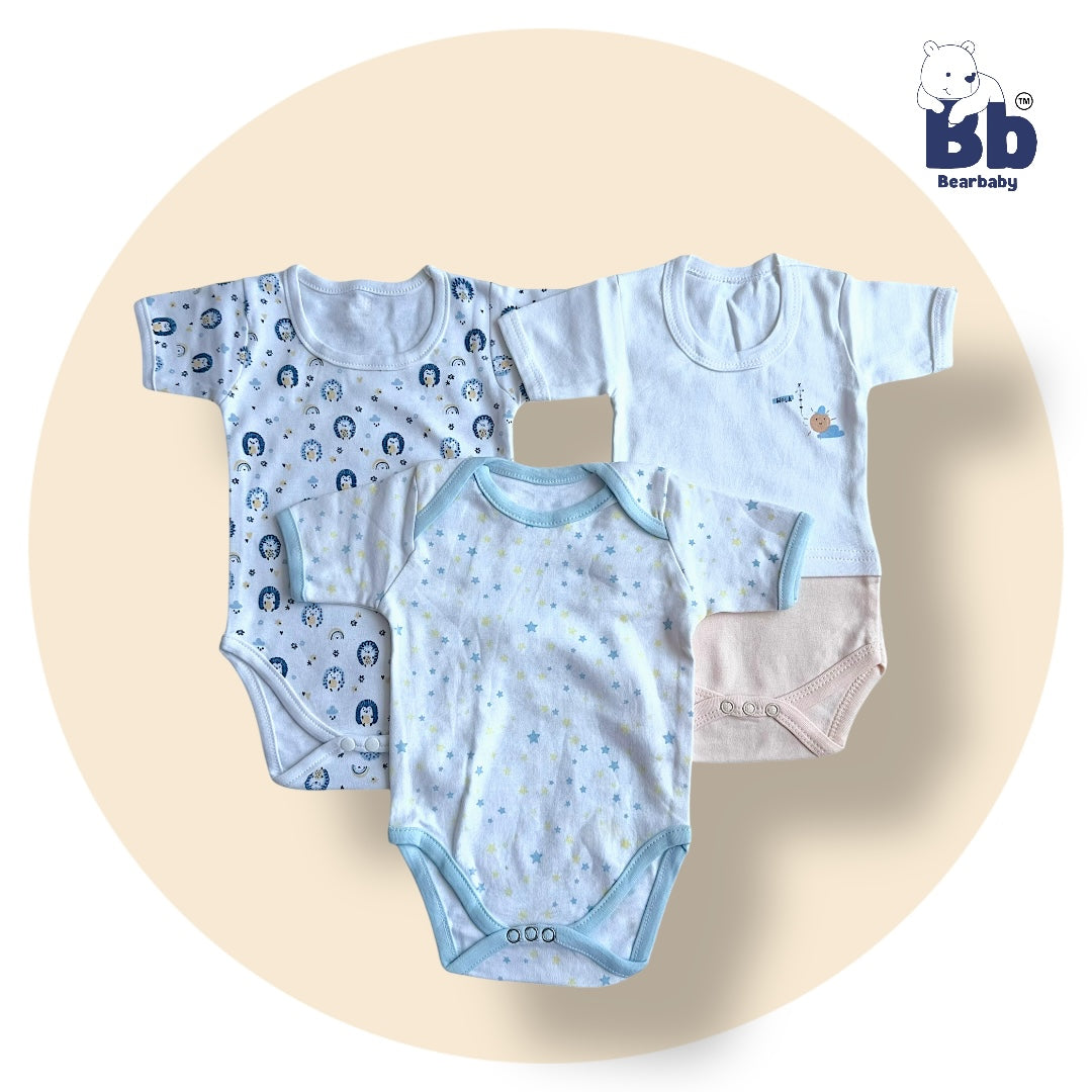 Baby Cotton Roamper Half Sleev/UniSex -Size 3M to 6M-Combo Pack Of 3-Multi Print