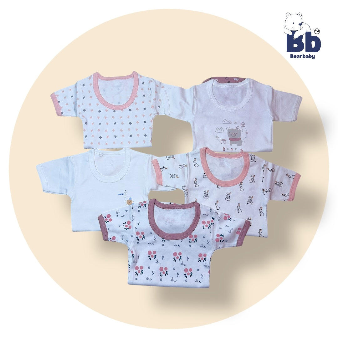 Baby Cotton Roamper Half Sleev/UniSex -Size 9M to 12M-Combo Pack Of 5-Multi Print