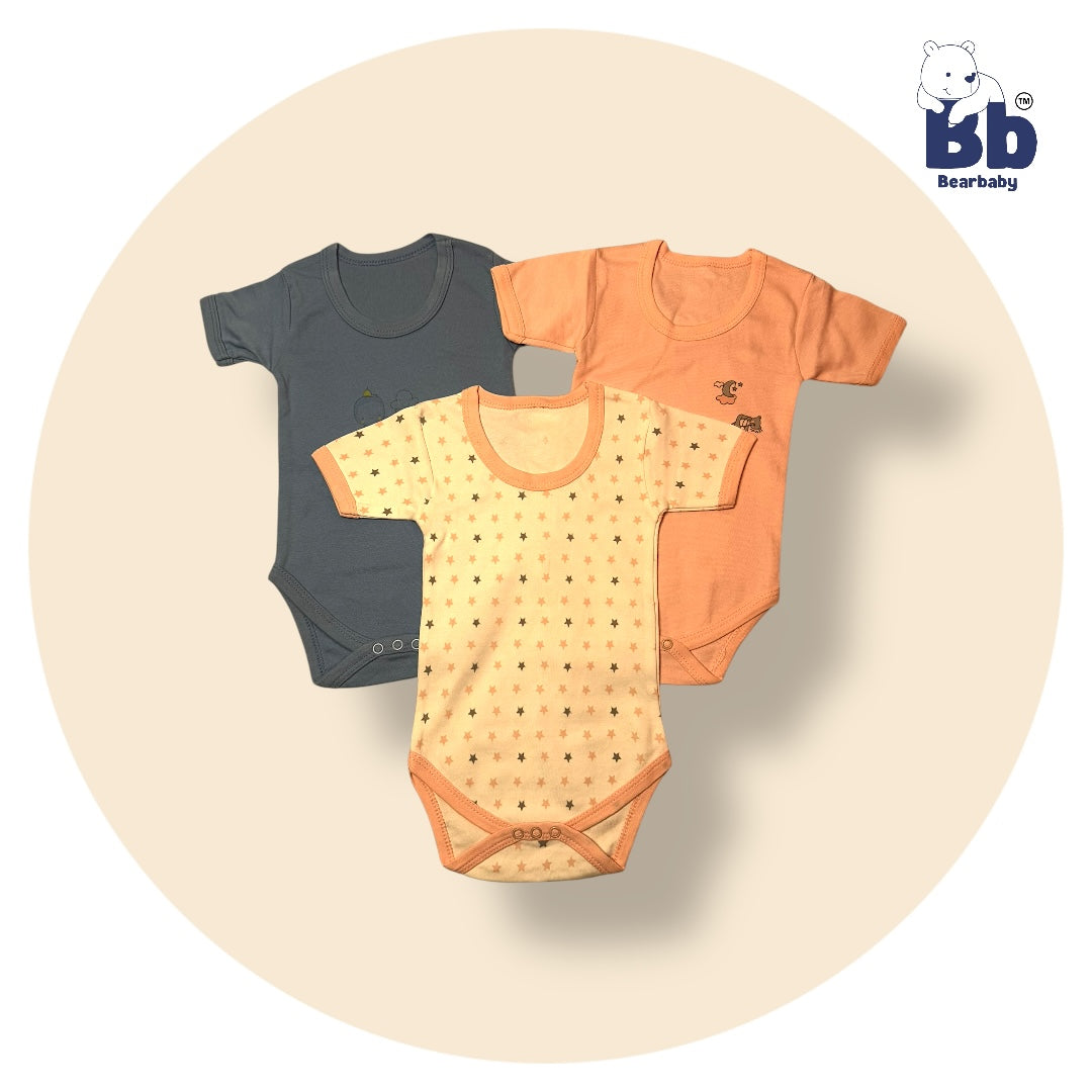 Baby Cotton Roamper Half Sleev/UniSex -Size 9M to 12M-Combo Pack Of 3-Multi Print