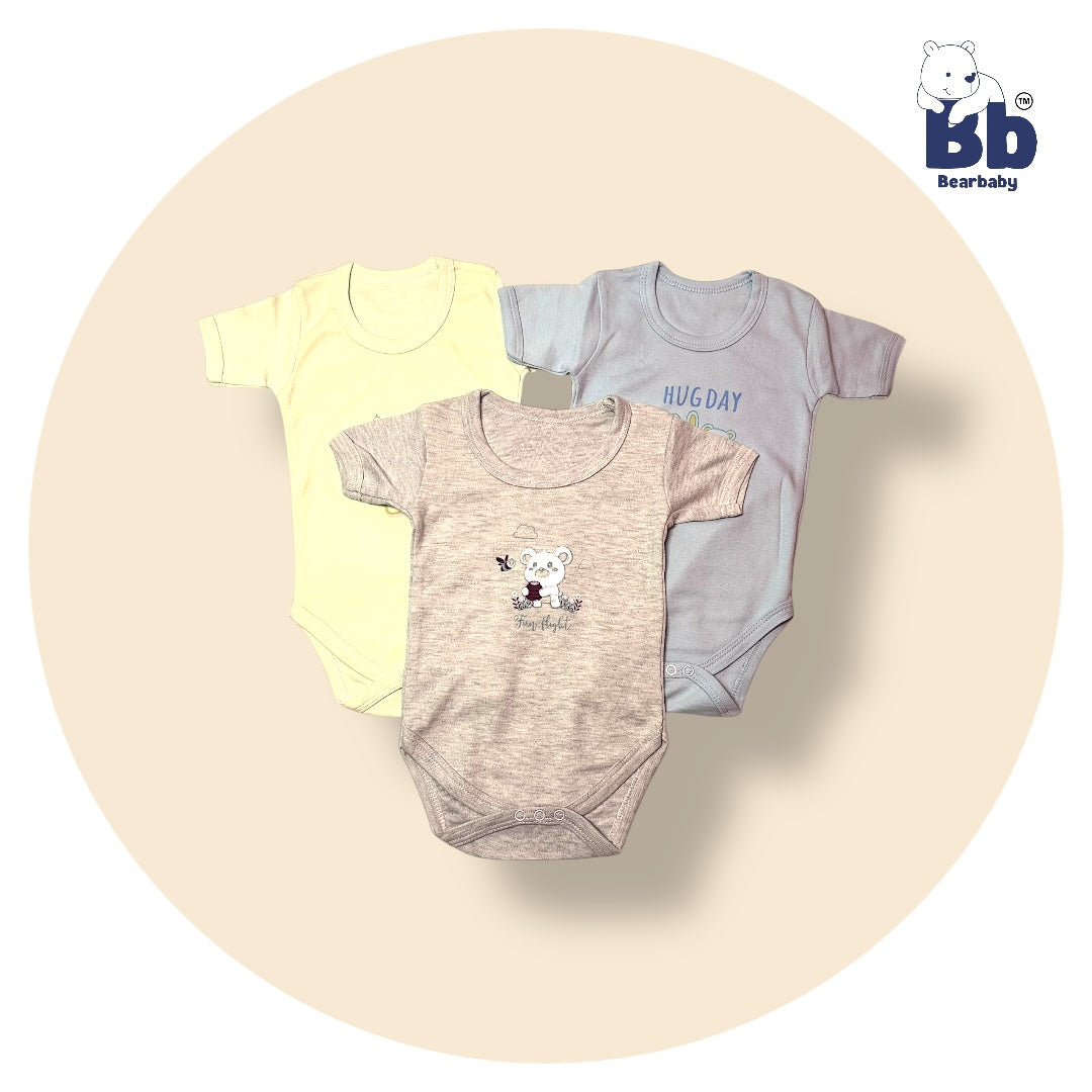 Baby Cotton Roamper Half Sleev/UniSex -Size 9M to 12M-Combo Pack Of 3-Multi Print