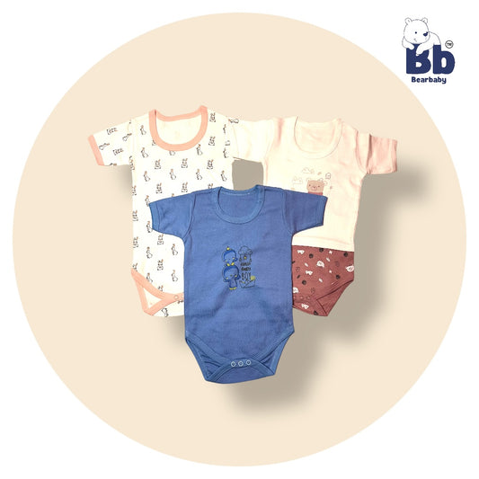 Baby Cotton Roamper Half Sleev/UniSex -Size 9M to 12M-Combo Pack Of 3-Multi Print