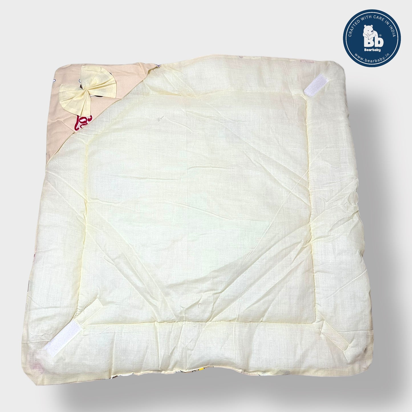 Cotton Quilted Hooded Wrapper/Blanket For Baby-Cartoon Print