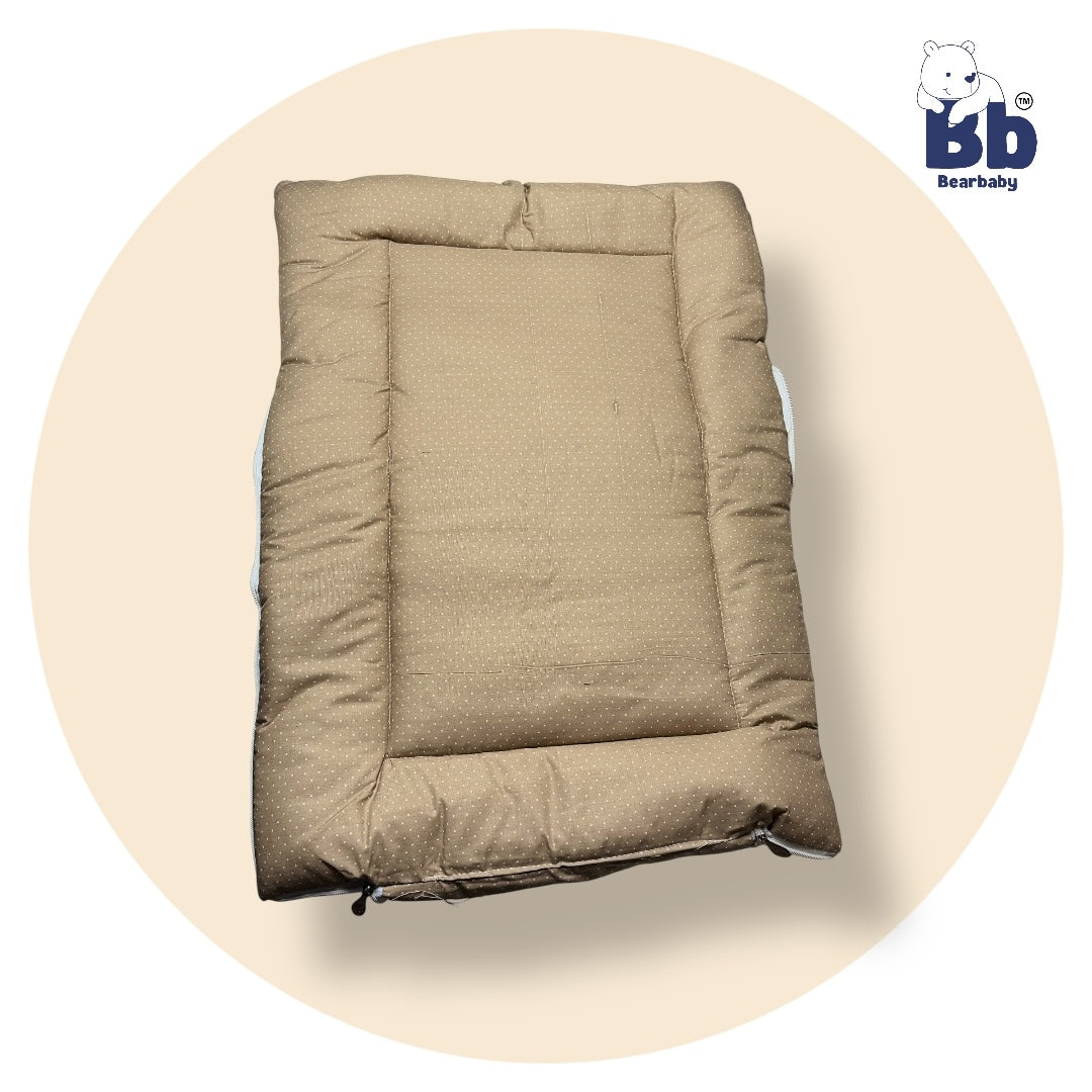 BearBaby Premium Embroidery Print 3-in-1 Baby Bed | Sleeping Bag, Carry Nest & Mattress | Soft Cotton, Foldable & Washable Newborn Bedding (0–12 Months) 2