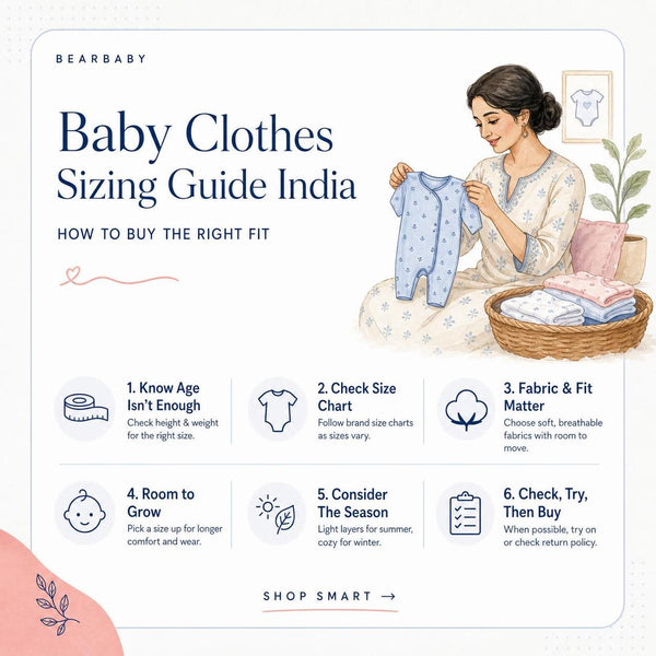 Discover our baby clothes size guide India for choosing the right fit for your little one. Ensure comfort and style in every outfit.
