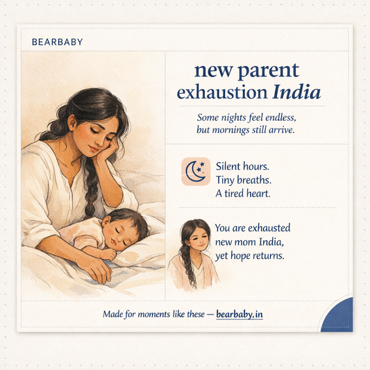 Discover insights into new parent exhaustion in India, along with gentle tips for managing sleepless nights and fostering emotional reassurance.
