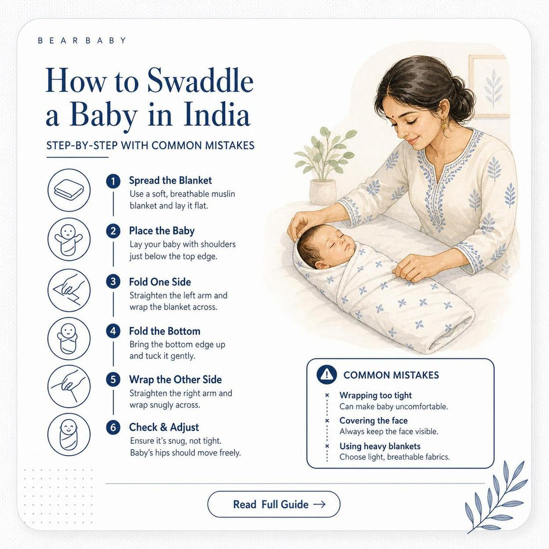 Swaddling technique | Baby swaddling wrap | Calm baby swaddled
