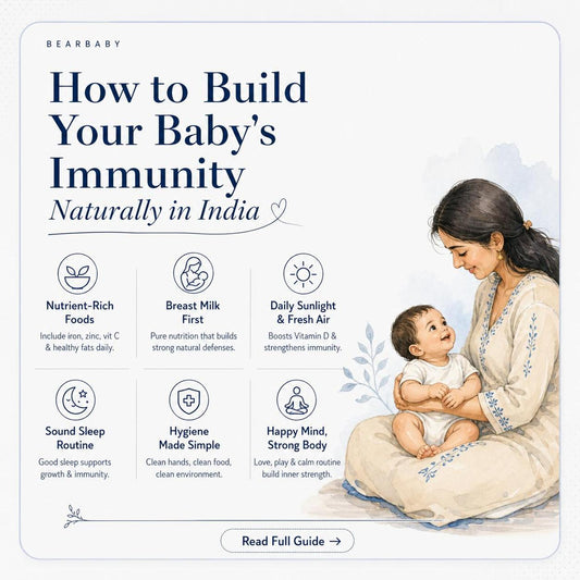 Learn how to build baby immunity naturally in India with foods, routines, and tips that support your little one's immune system.