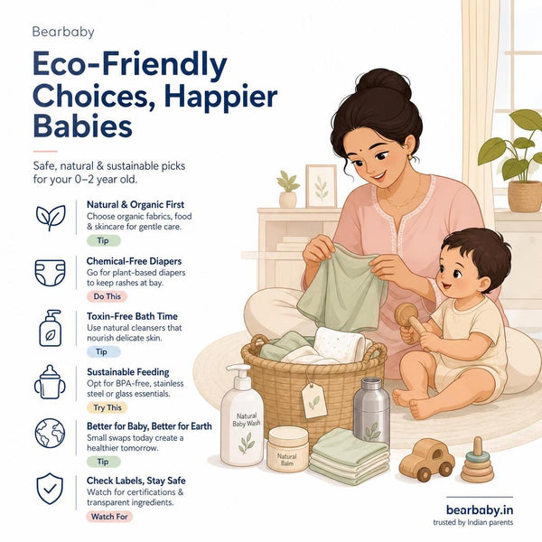 Discover the best eco-friendly and organic baby products in India for 2024. Learn how to choose sustainable essentials that fit Indian parenting and climate needs.