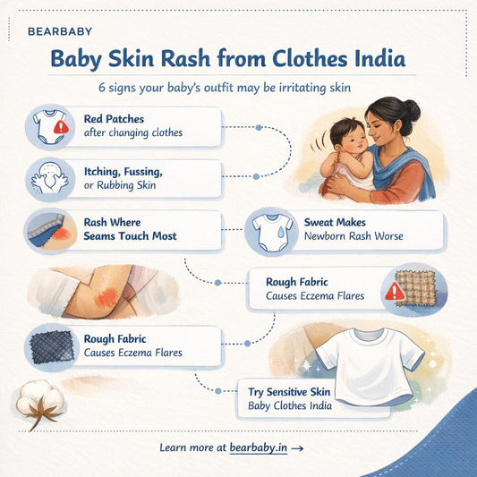 Learn about baby skin rash from clothes in India and the signs to watch for. Discover practical tips for comfortable clothing choices.