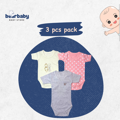 Baby Cotton Roamper Half Sleev/UniSex -Size 6M to 9M-Combo Pack Of 3-Multi Print