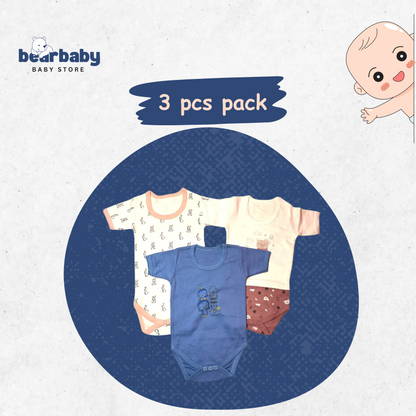 Baby Cotton Roamper Half Sleev/UniSex -Size 9M to 12M-Combo Pack Of 3-Multi Print