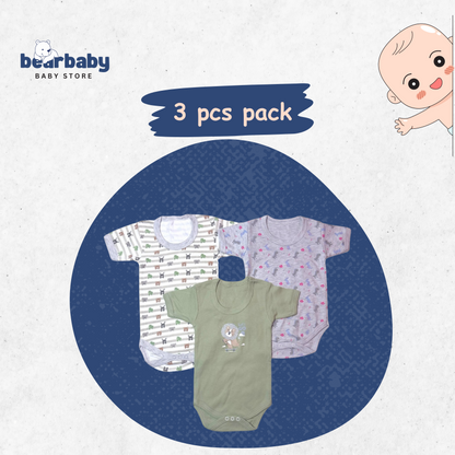 Baby Cotton Roamper Half Sleev/UniSex -Size 6M to 9M-Combo Pack Of 3-Multi Print