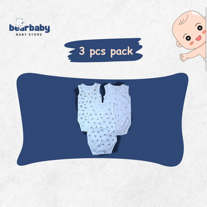Baby Cotton Roamper Sleevless/UniSex -Size 9M to 12M-Combo Pack Of 3-Multi Print