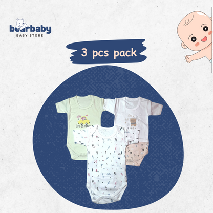 Baby Cotton Roamper Half Sleev/UniSex -Size 9M to 12M-Combo Pack Of 3-Multi Print