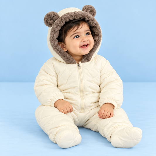 Bearbaby Baby Winter Snowsuit | Hooded Padded Full Body Winter Suit ---19