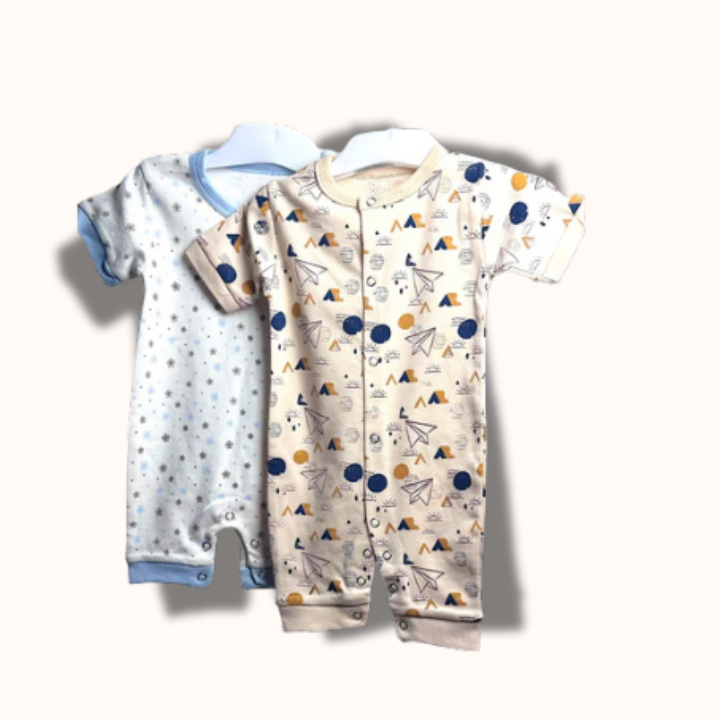 Baby Cotton Jumpsuit-UniSex 9m-12m-Combo Pack of 2-Assorted Prints 5