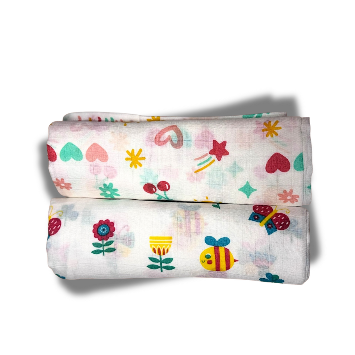 Muslin Towel for Newborn Baby-1Layer/Size 70cm*145cm-Combo Pack 2-Assorted Prints4