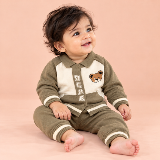 Bearbaby Baby Winter Outfit Set | Full Sleeve Top & Matching Pants ---8