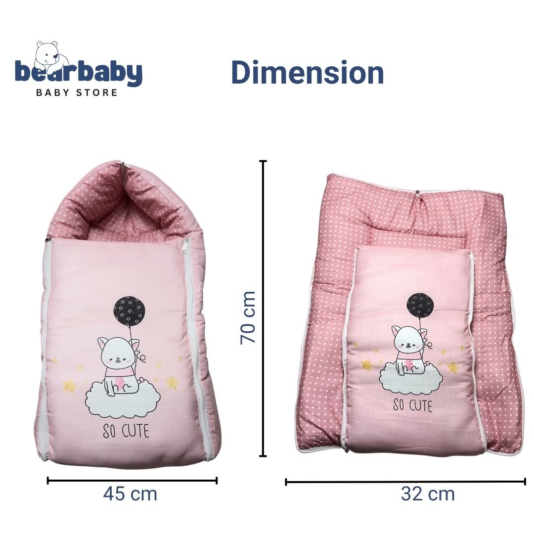 3 in 1 Baby Bed Sleeping Bag & Carry Nest Infant Portable Bassinet for Baby Carrying-So cute