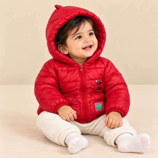 Bearbaby Baby Hooded Puffer Jacket | Padded Winter Jacket for Kids ---17