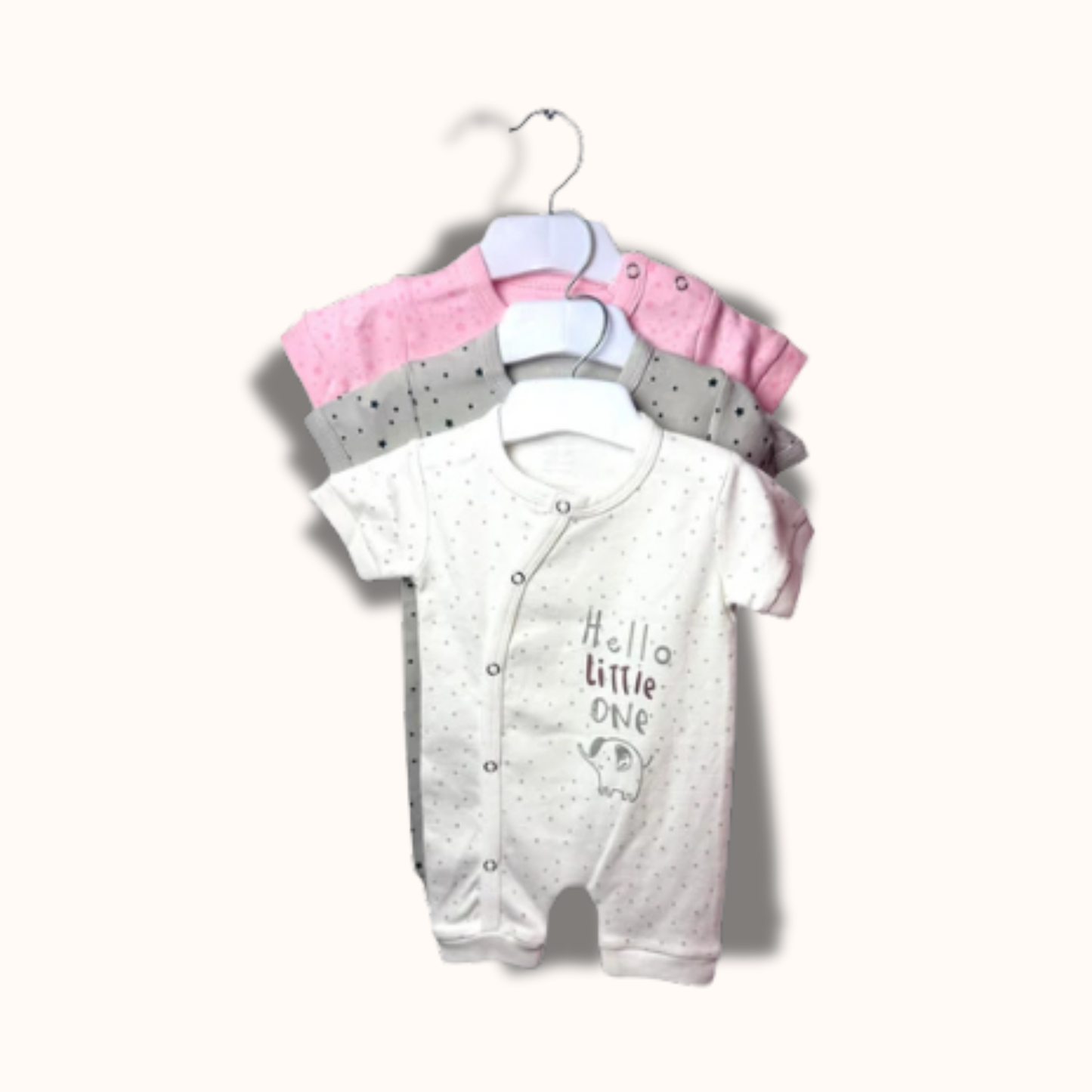 Baby Cotton Jumpsuit-UniSex 3m-6m-Combo Pack of 3-Assorted Prints 4