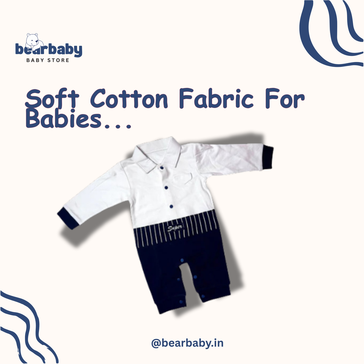 Baby Cotton Jumpsuit-UniSex 6m-9m-Combo Pack of 3-Assorted Prints 2