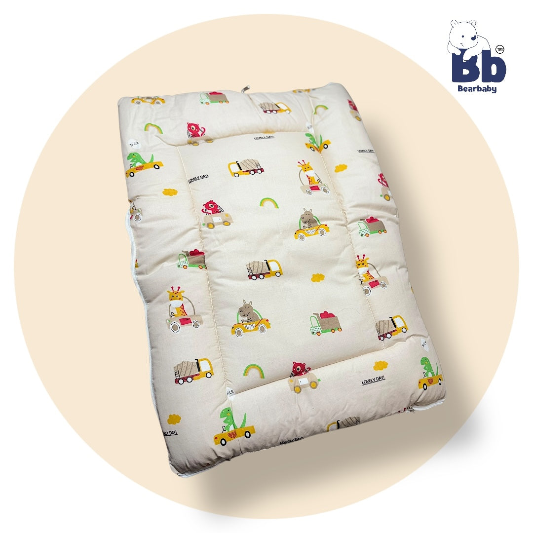 3 in 1 Baby Bed Sleeping Bag & Carry Nest Infant Portable Bassinet for Baby Carrying-Animal Print