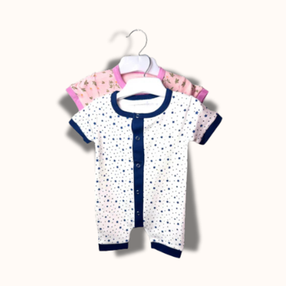 Baby Cotton Jumpsuit-UniSex 3m-6m-Combo Pack of 2-Assorted Prints 5