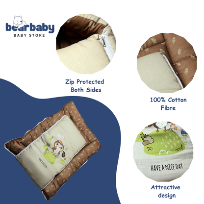 3 in 1 Baby Bed Sleeping Bag & Carry Nest Infant Portable Bassinet for Baby Carrying-owl Print