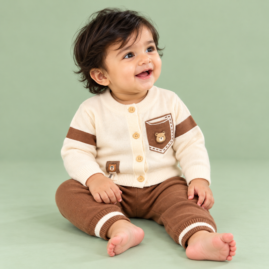 Bearbaby Baby Winter Outfit Set | Full Sleeve Top & Matching Pants ---10