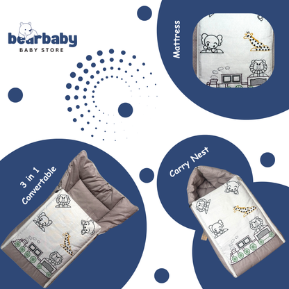 Embroidery Premium Baby Sleeping Bag/ Carry Nest/Mattress