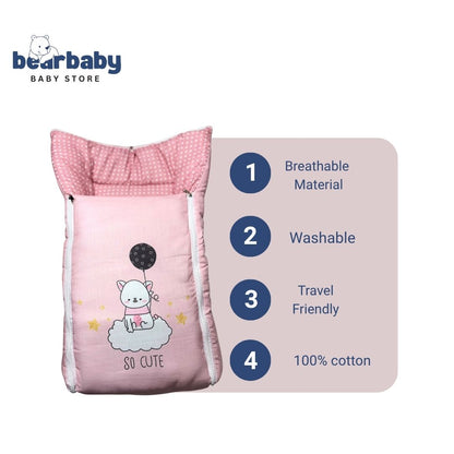 3 in 1 Baby Bed Sleeping Bag & Carry Nest Infant Portable Bassinet for Baby Carrying-So cute