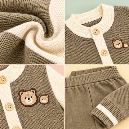 Bearbaby Baby Winter Outfit Set | Full Sleeve Top & Matching Pants ---9