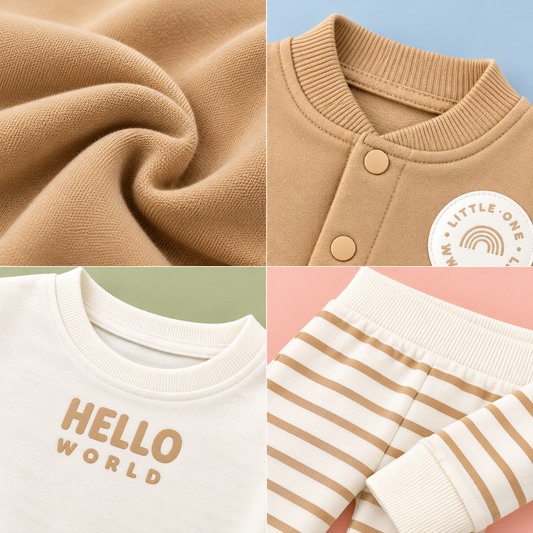 Bearbaby Baby 3-Piece Winter Outfit Set | Full Sleeve Top, Inner T-Shirt & Striped Pants ----1