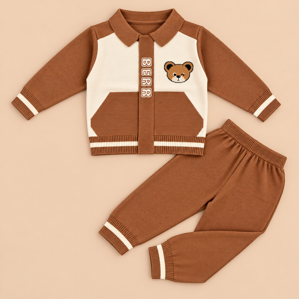 Bearbaby Baby Winter Outfit Set | Full Sleeve Top & Matching Pants ---8