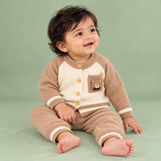 Bearbaby Baby Winter Tracksuit Set | Full Sleeve Top & Matching Pants ---5
