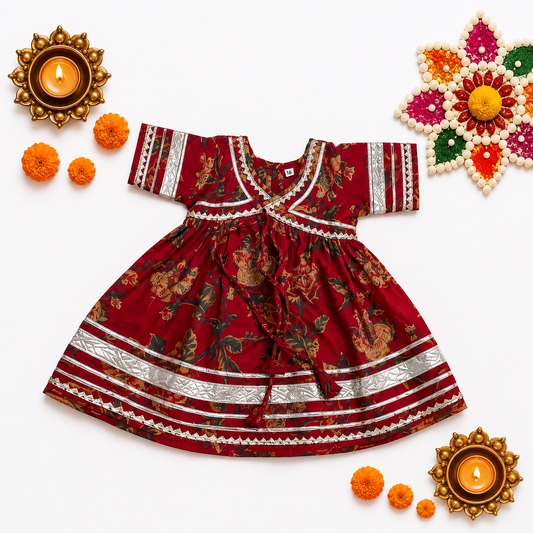 Bearbaby Baby Festive Dress 0M–3Y | Kesar Zari Pushpangan