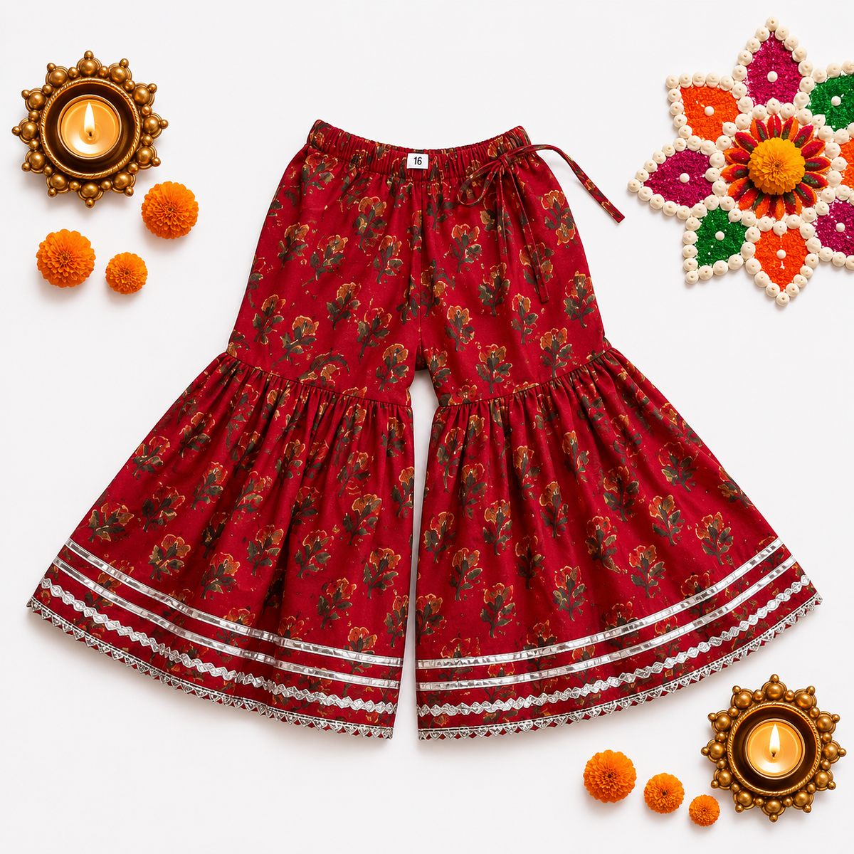 Bearbaby Baby Festive Dress 0M–3Y | Kesar Zari Pushpangan