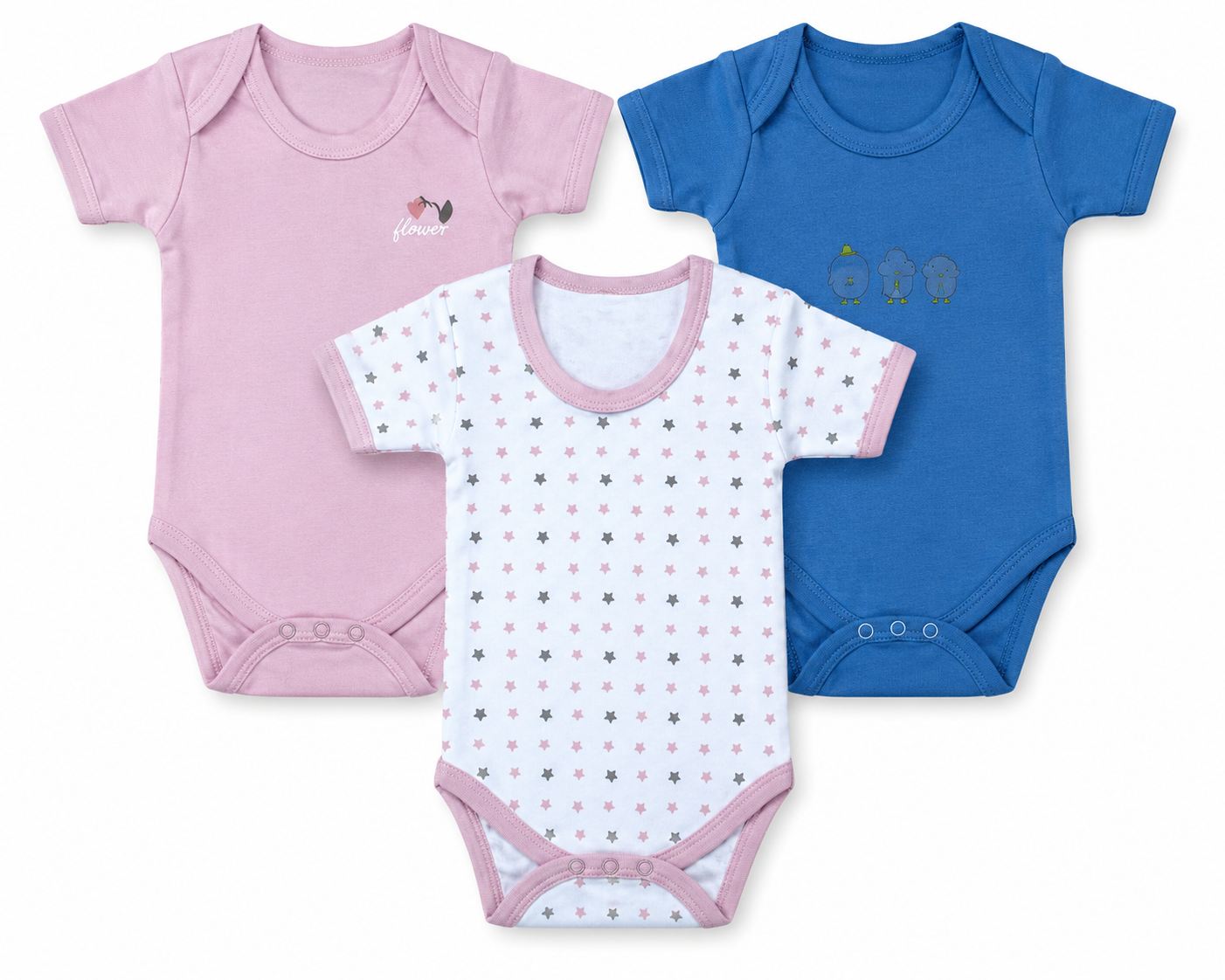 Premium Romper Pack 3 9M-12M | Assorted Prints
