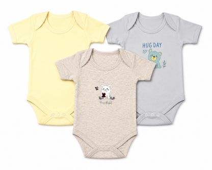 Premium Romper Pack 3 9M-12M | Assorted Prints