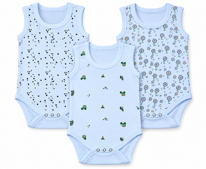 Premium Romper Pack 3 9M-12M | Assorted Prints