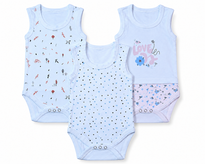 Premium Romper Pack 3 9M-12M | Assorted Prints