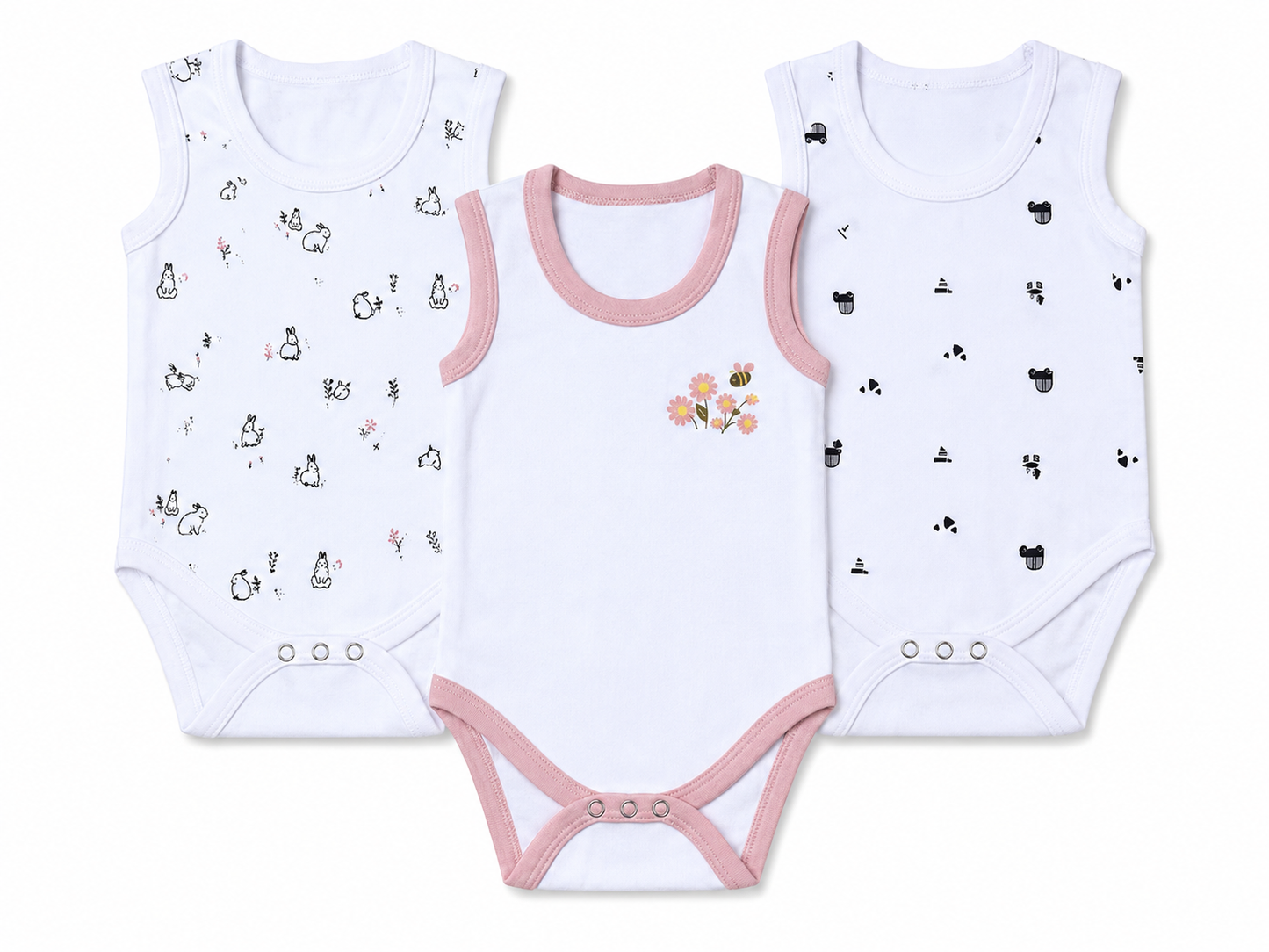 Premium Romper Pack 3 9M-12M | Assorted Prints