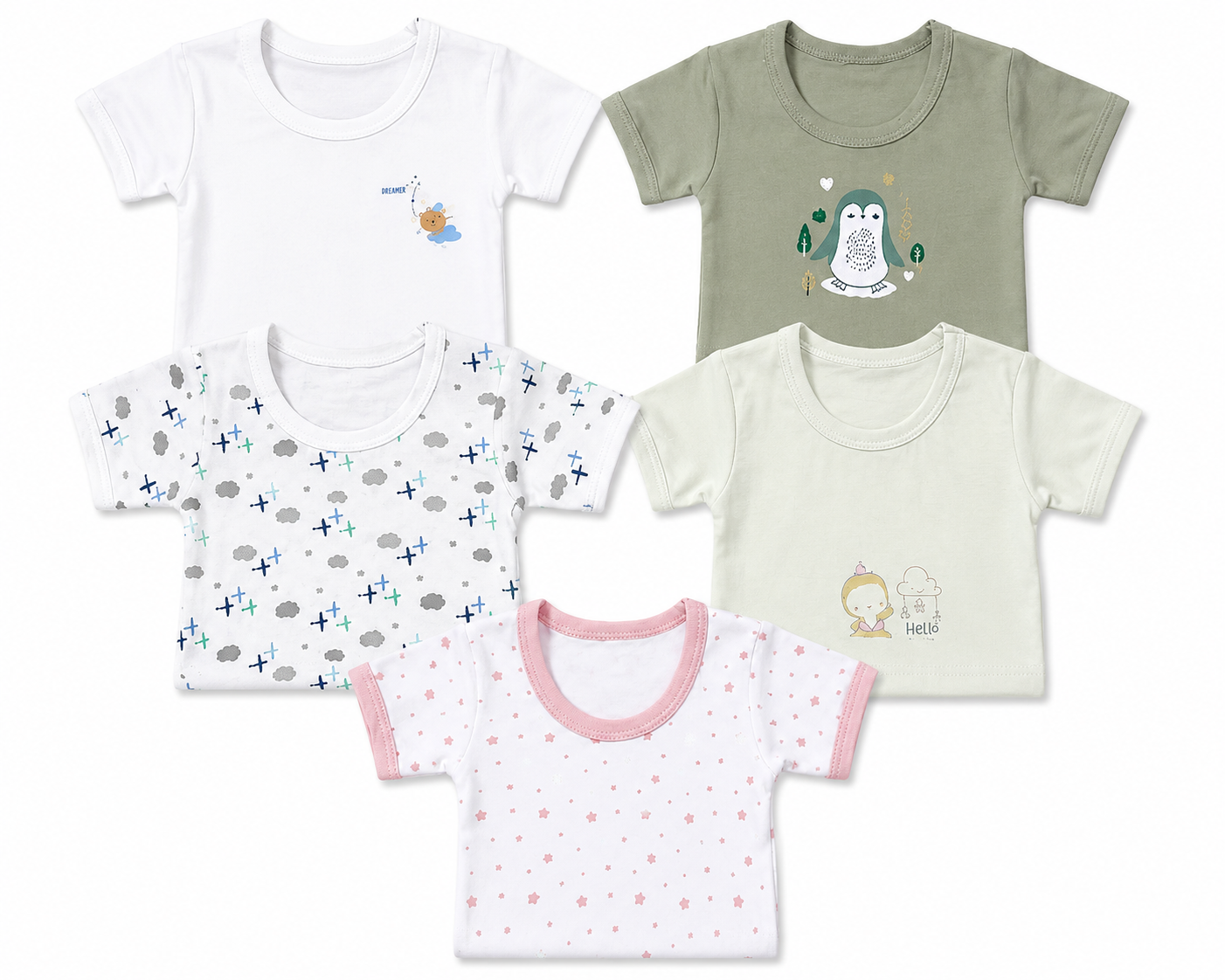 Baby Jumpsuit Pack 5 6M-9M | Assorted Prints