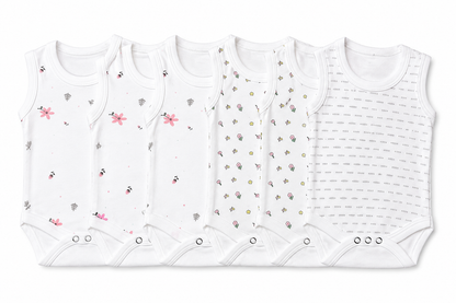 Baby romper combo pack of 6 for 3M-6M babies with assorted premium prints