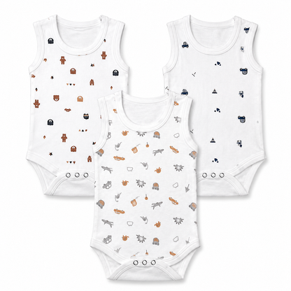 Toddler Romper Pack 3 6M-9M | Assorted Prints