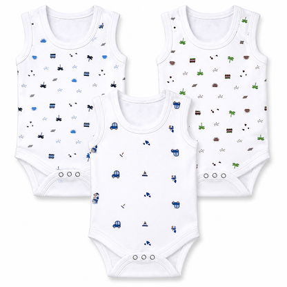 Toddler Romper Pack 3 6M-9M | Assorted Prints
