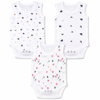 Toddler Romper Pack 3 6M-9M | Assorted Prints