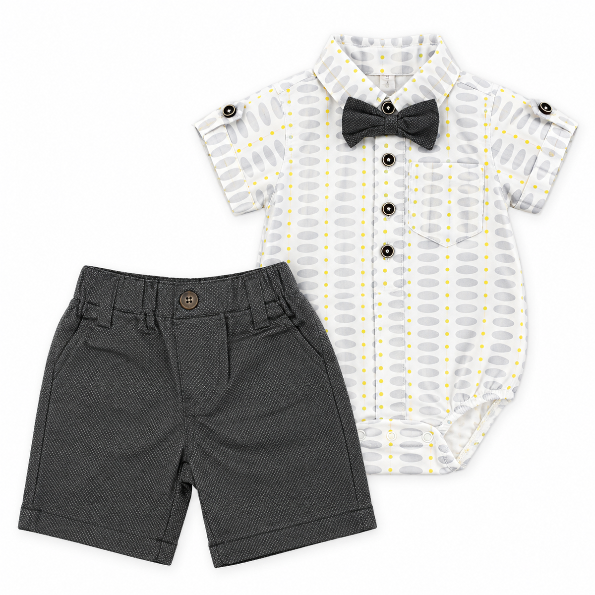 Bearbaby Tropical Leaves Baby Shirt & Shorts Set | 3M–24M  1
