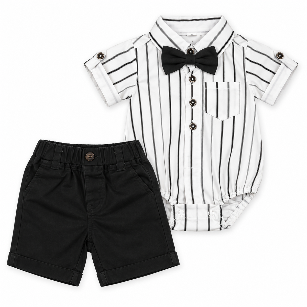 Bearbaby Tropical Leaves Baby Shirt & Shorts Set | 3M–24M  1